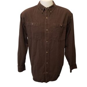 Duluth Trading Co Free Swingin' Flannel Relaxed Fit Shirt Men's Size XL Brown